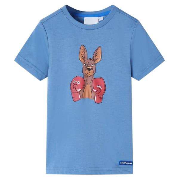 vidaXL Kortærmet T-shirt til børn str. 140 blå