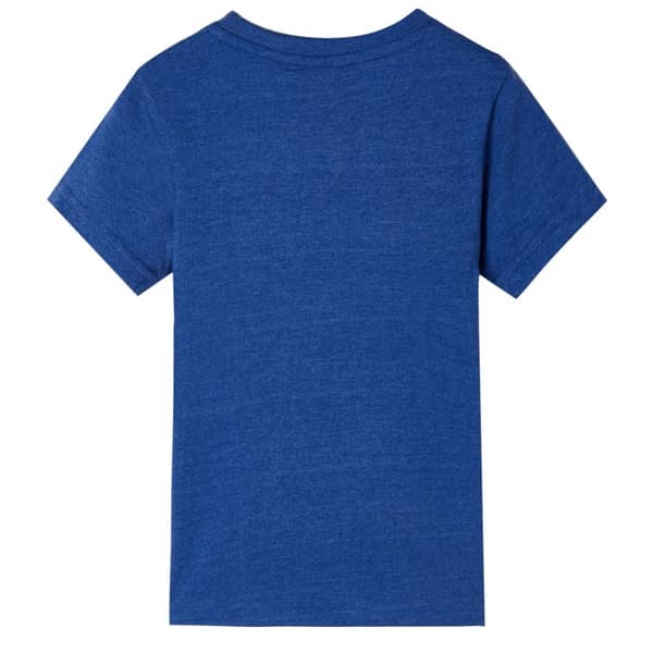 vidaXL T-shirt för barn mörkblå melerad 104
