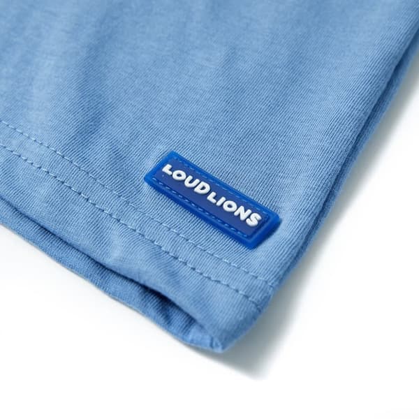 vidaXL T-shirt med korta ärmar för barn medelblå 104