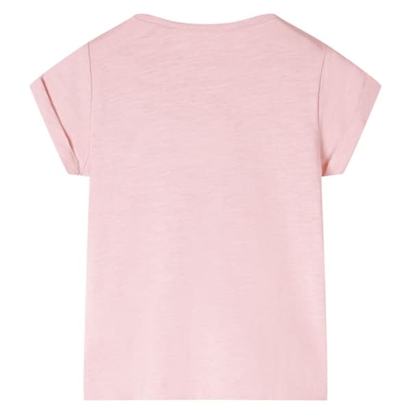 vidaXL T-shirt för barn ljusrosa 104