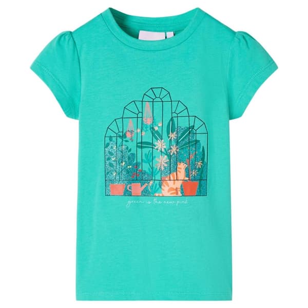 vidaXL T-shirt för barn mintgrön 140