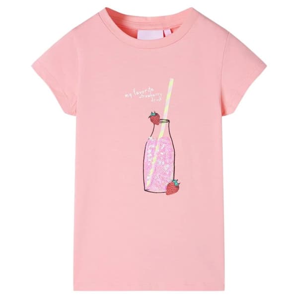 vidaXL T-shirt för barn rosa 116