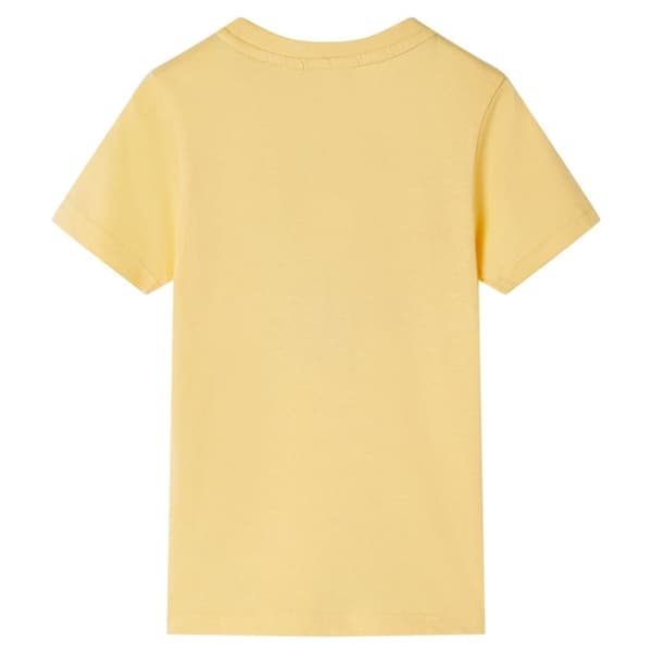 vidaXL T-shirt med korta ärmar för barn gul 104