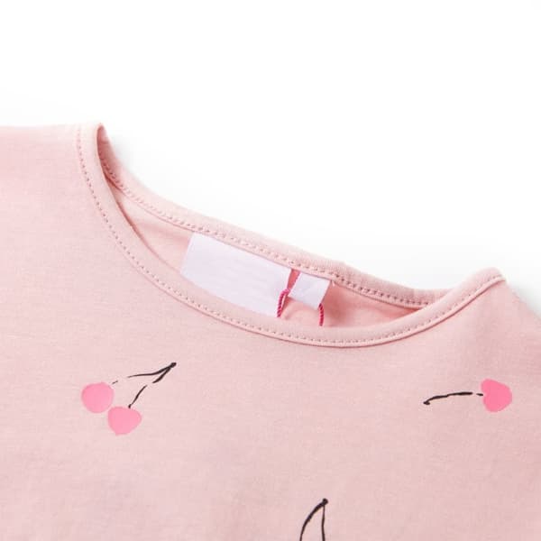 vidaXL Lasten T-paita vaalea pinkki 104