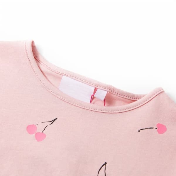vidaXL T-shirt för barn ljusrosa 92