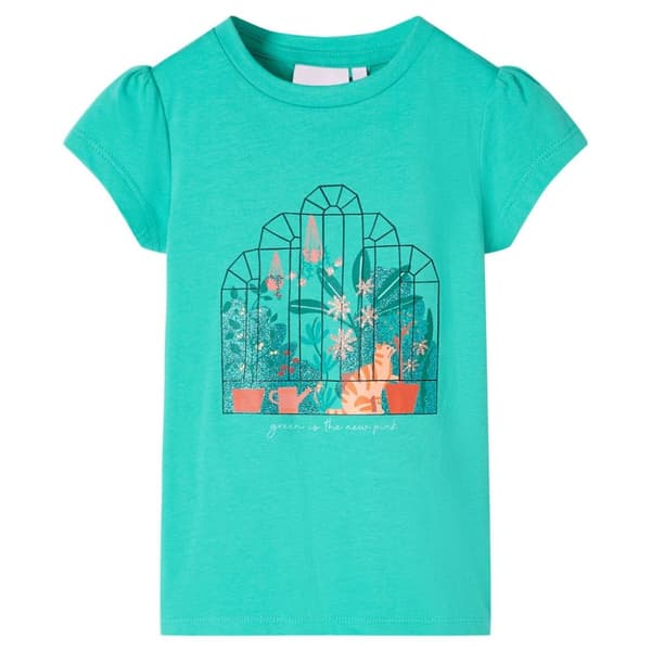 vidaXL T-shirt för barn mintgrön 104