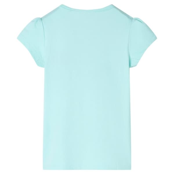 vidaXL T-skjorte for barn lyse aqua 104