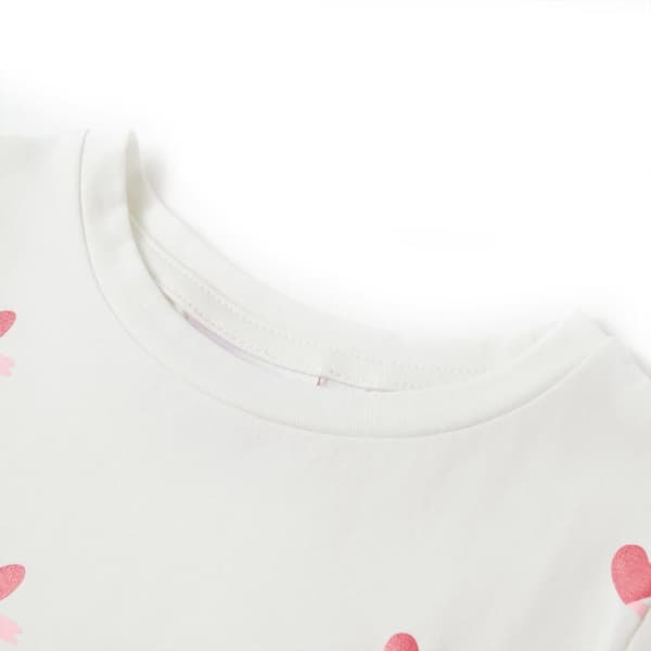 vidaXL T-shirt för barn ecru 104