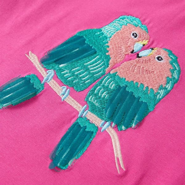 vidaXL T-shirt för barn mörk rosa 140