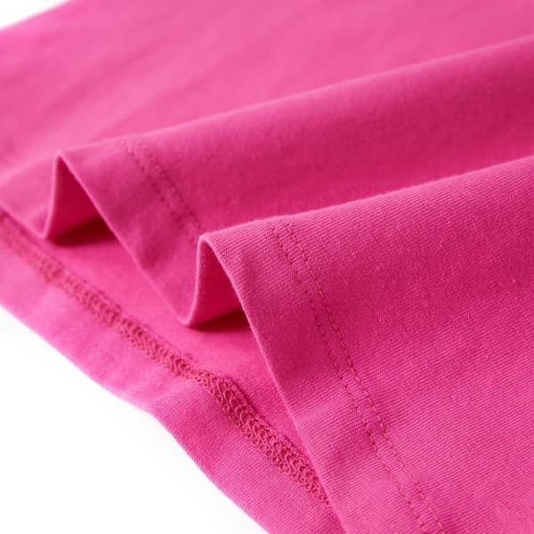vidaXL T-shirt för barn mörk rosa 140