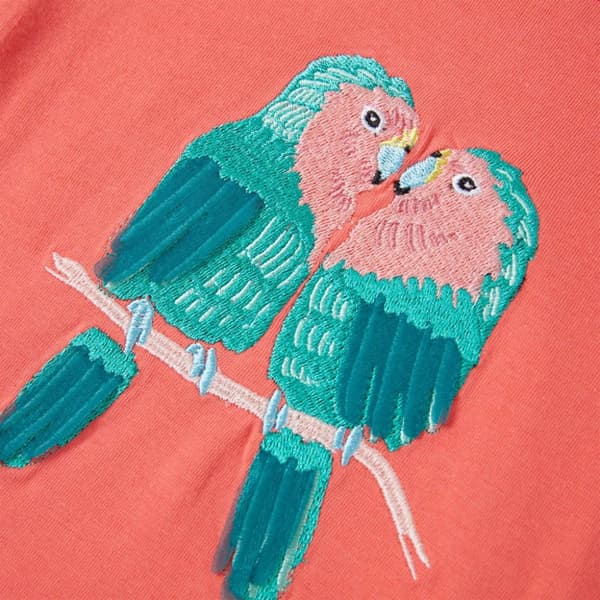 vidaXL T-shirt för barn korallröd 140