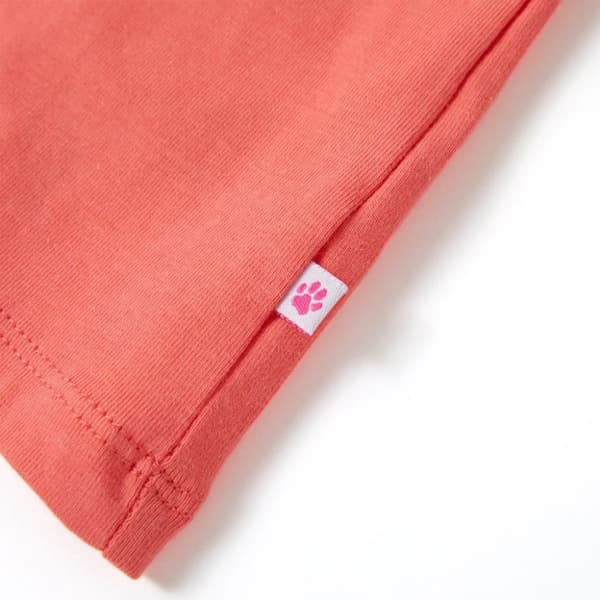 vidaXL T-shirt för barn korallröd 140
