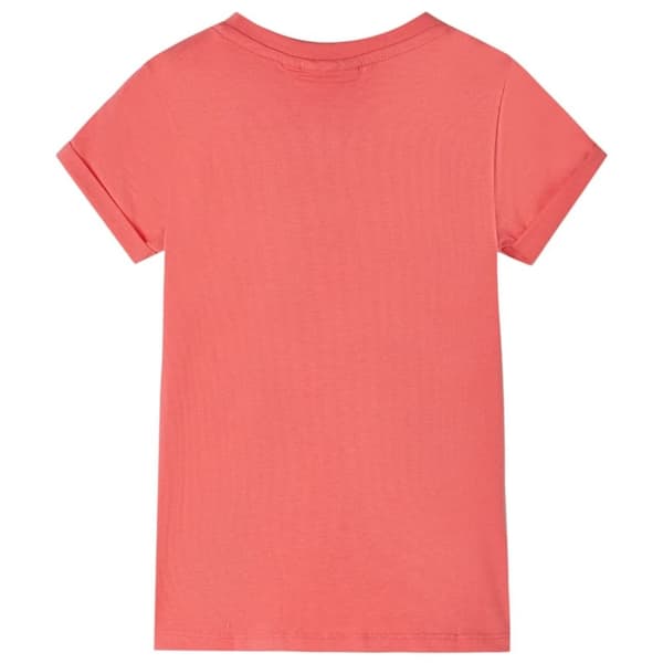 vidaXL T-shirt för barn korallröd 140