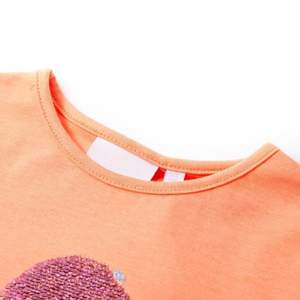 vidaXL T-shirt för barn neonorange 116