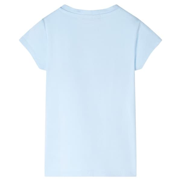 vidaXL T-shirt för barn ljusblå 128