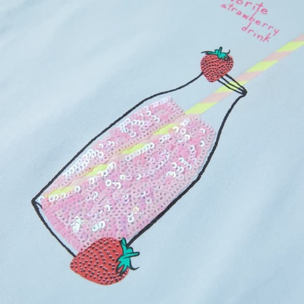 vidaXL T-shirt för barn ljusblå 104