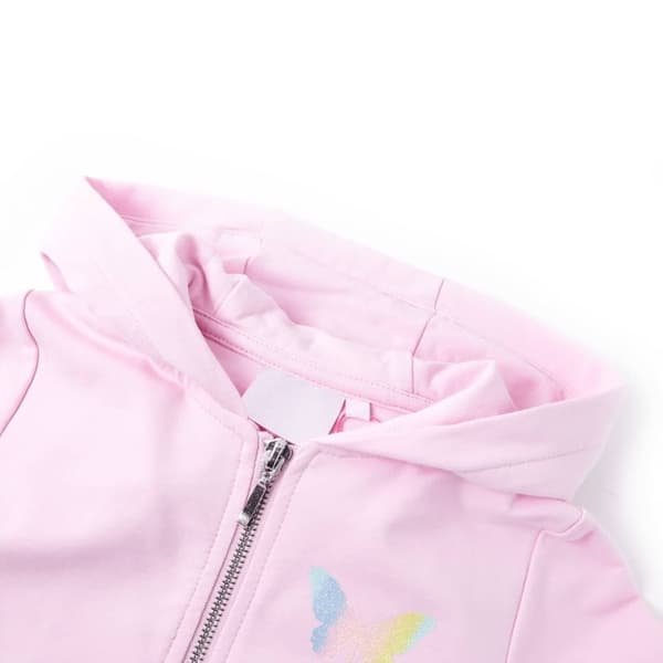 vidaXL Barnhoodie ljusrosa 128