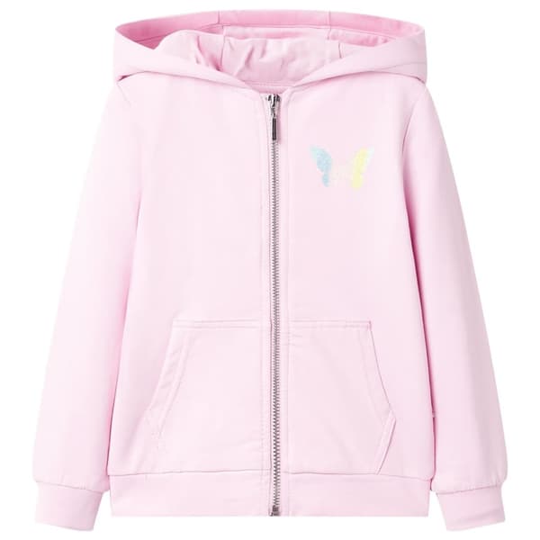 vidaXL Barnhoodie ljusrosa 128