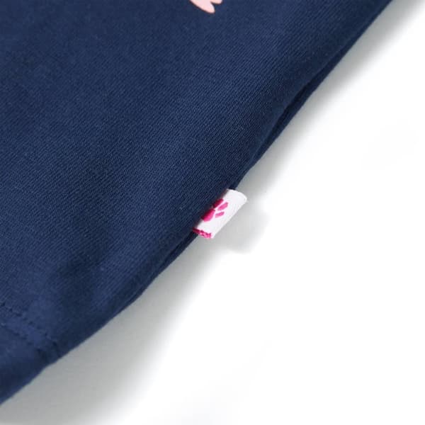 vidaXL T-shirt för barn marinblå 92