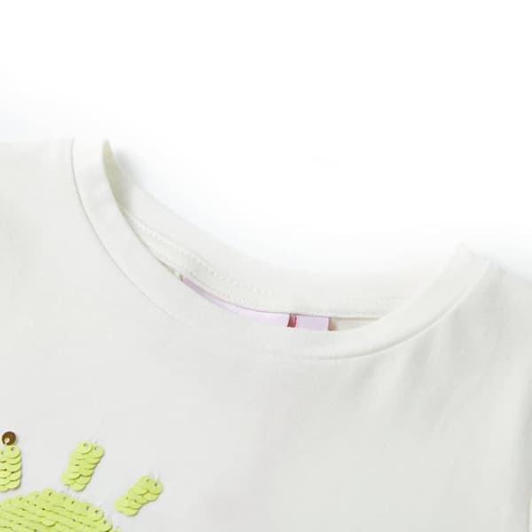 vidaXL T-shirt för barn ecru 92