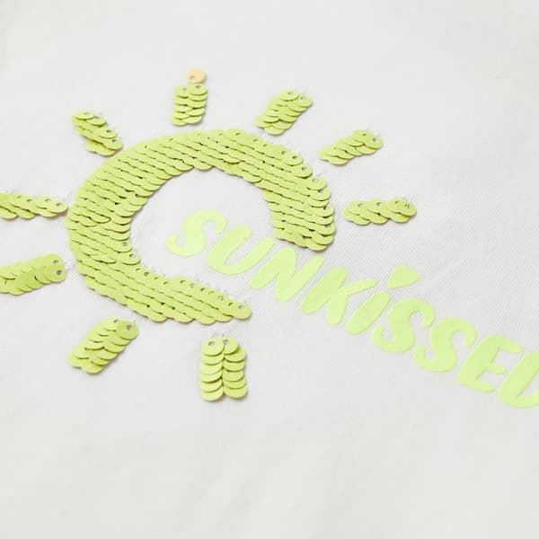 vidaXL T-shirt för barn ecru 92