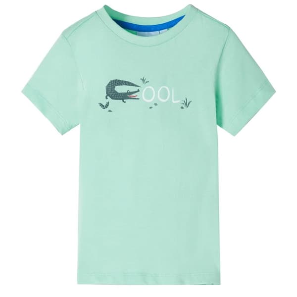 vidaXL T-shirt med korta ärmar för barn ljusgrön 128