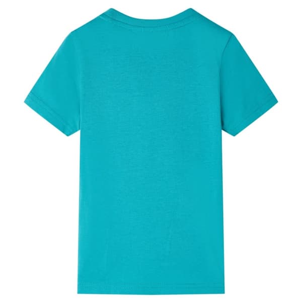vidaXL T-shirt med korta ärmar för barn mörk mintgrön 104