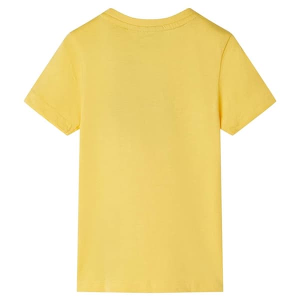 vidaXL Kortærmet T-shirt til børn str. 128 lys okkergul