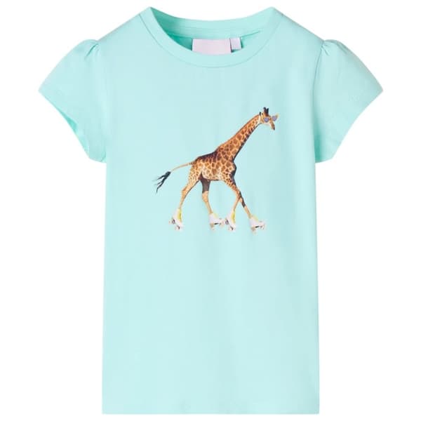 vidaXL T-shirt för barn ljus aqua 92