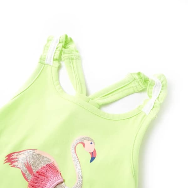 vidaXL Singlet for barn neongul 128