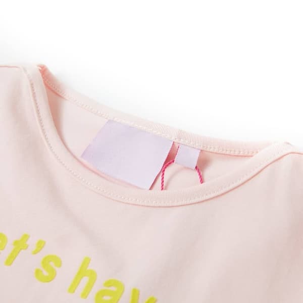 vidaXL T-shirt för barn mild rosa 140