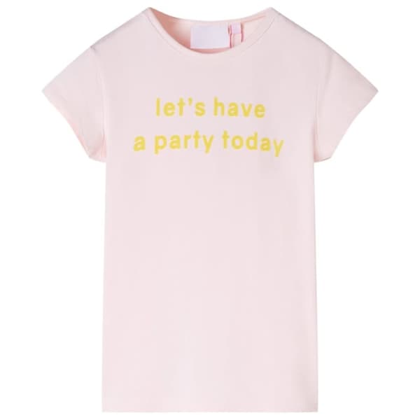vidaXL T-shirt för barn mild rosa 104