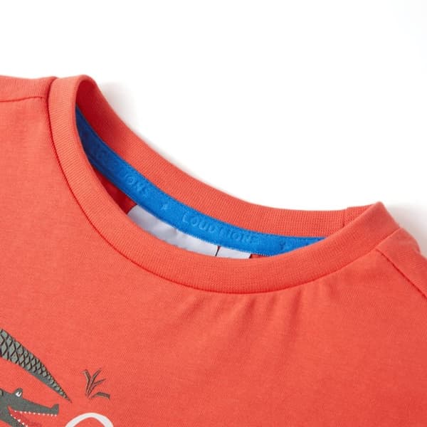 vidaXL T-shirt med korta ärmar för barn ljusröd 128