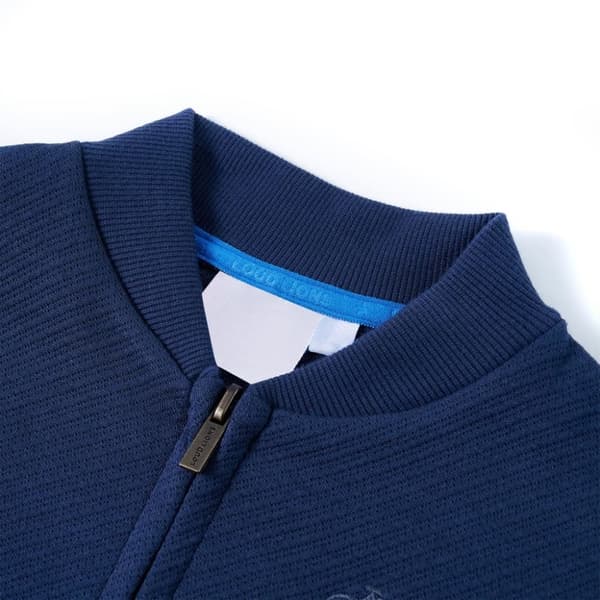 vidaXL Sweatshirt til børn str. 116 med lynlås marineblå