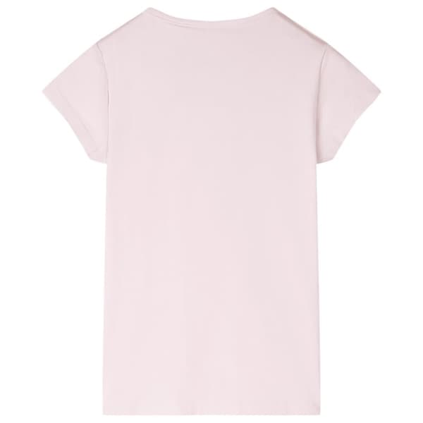 vidaXL T-shirt för barn mild rosa 128