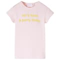 Miniatyrbild 1 av 7: vidaXL T-shirt för barn mild rosa 128
