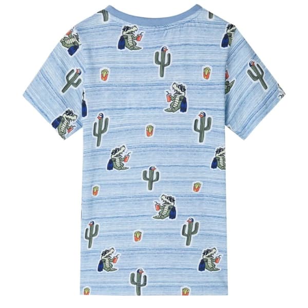 vidaXL T-shirt för barn blandat blått 140