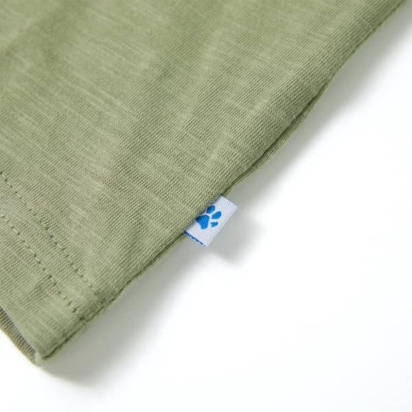 vidaXL T-shirt med korta ärmar för barn ljus khaki 140