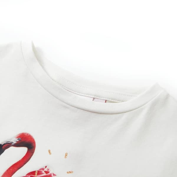 vidaXL T-shirt för barn ecru 116
