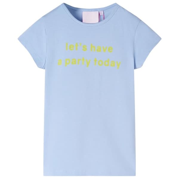 vidaXL T-shirt til børn str. 104 lyseblå