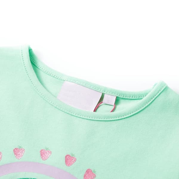 vidaXL T-shirt för barn stark grön 140