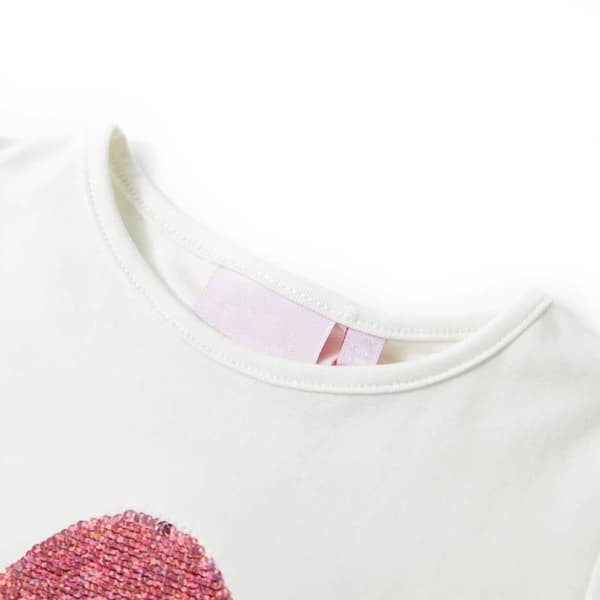 vidaXL T-shirt för barn ecru 92