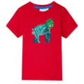 Miniatyrbild 1 av 7: vidaXL T-shirt för barn röd 128