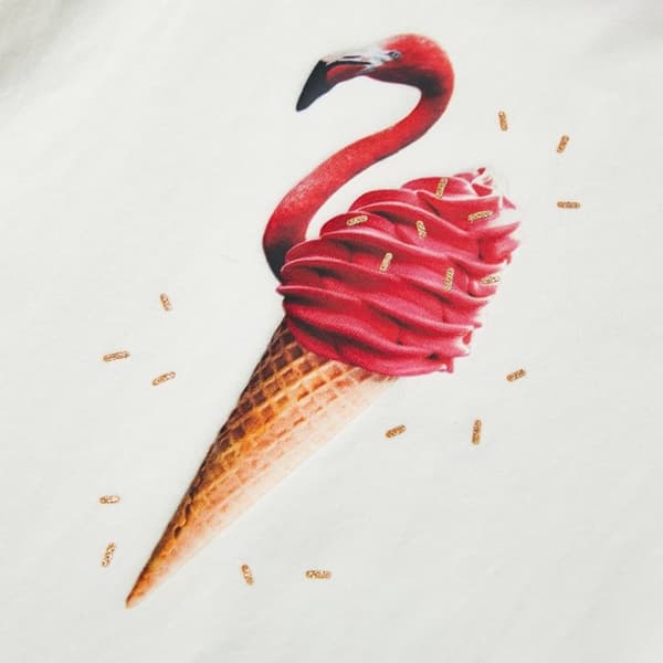 vidaXL T-shirt för barn ecru 140