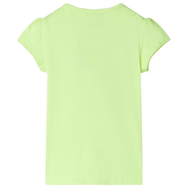 vidaXL T-shirt för barn neongul 92