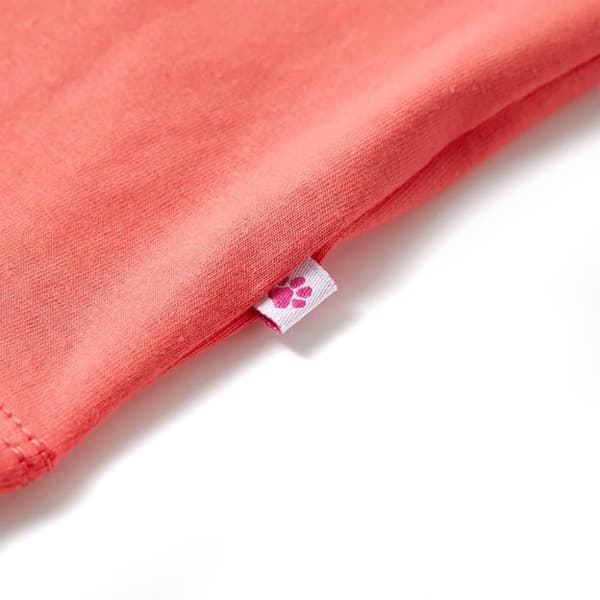 vidaXL T-shirt til børn str. 128 koralfarvet