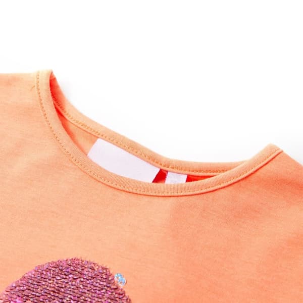 vidaXL T-skjorte for barn neonoransje 128