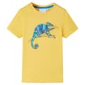 Miniatyrbild 1 av 7: vidaXL T-shirt med korta ärmar för barn ljus ockra 104