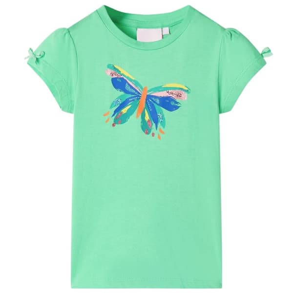 vidaXL T-shirt för barn ljusgrön 116