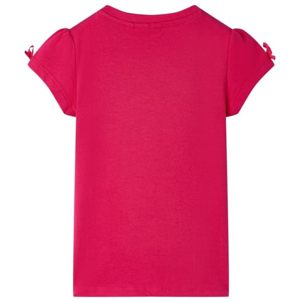 vidaXL T-shirt för barn stark rosa 116